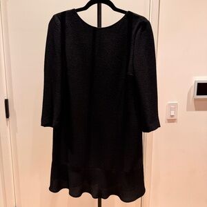 Sezane - Black Long Sleeve Crepe Mini Dress - Size 34 (XS)